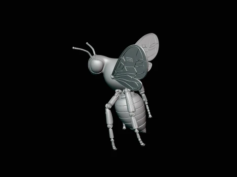 Mechanical Wasp Statue Design 2 - 3D Print Model 3D Print Model