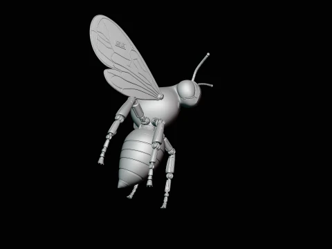 Mechanical Wasp Statue Design 2 - 3D Print Model 3D Print Model
