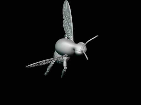 Mechanical Wasp Statue Design 2 - 3D Print Model 3D Print Model