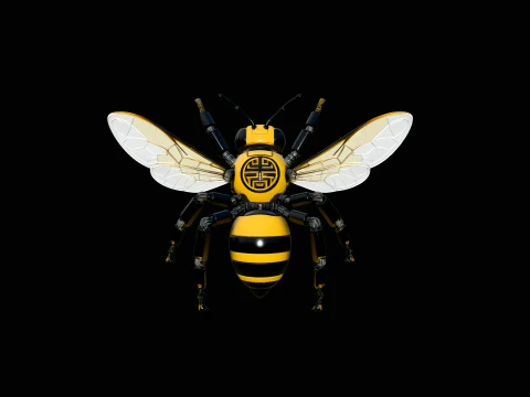 Mechanical Wasp Statue Design 3 - 3D Print Model 3D Print Model