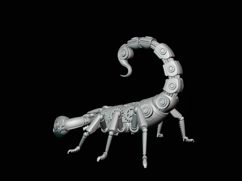 Brass Clockwork Scorpion Statue Design 1 - 3D Print Model 3D Print Model