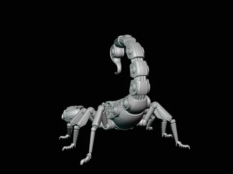 Brass Clockwork Scorpion Statue Design 1 - 3D Print Model 3D Print Model
