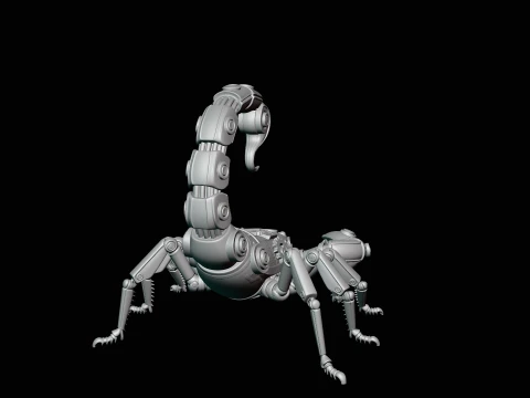 Brass Clockwork Scorpion Statue Design 1 - 3D Print Model 3D Print Model