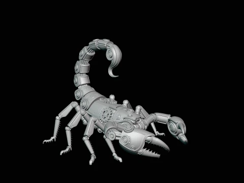 Brass Clockwork Scorpion Statue Design 1 - 3D Print Model 3D Print Model