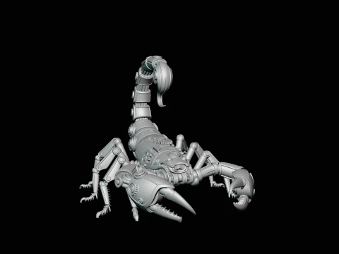 Brass Clockwork Scorpion Statue Design 1 - 3D Print Model 3D Print Model