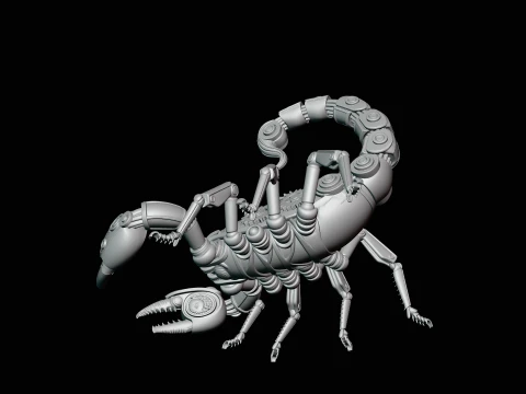 Brass Clockwork Scorpion Statue Design 1 - 3D Print Model 3D Print Model