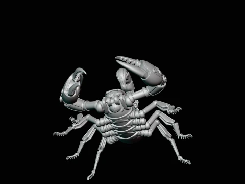 Brass Clockwork Scorpion Statue Design 1 - 3D Print Model 3D Print Model