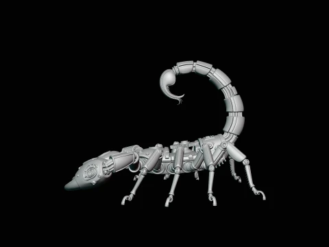 Brass Clockwork Scorpion Statue Design 2 - 3D Print Model 3D Print Model