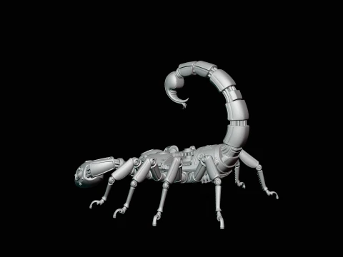 Brass Clockwork Scorpion Statue Design 2 - 3D Print Model 3D Print Model