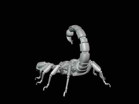 Brass Clockwork Scorpion Statue Design 2 - 3D Print Model 3D Print Model