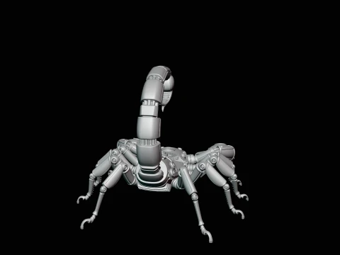 Brass Clockwork Scorpion Statue Design 2 - 3D Print Model 3D Print Model