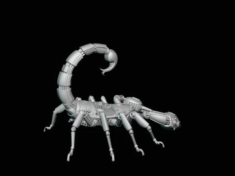 Brass Clockwork Scorpion Statue Design 2 - 3D Print Model 3D Print Model
