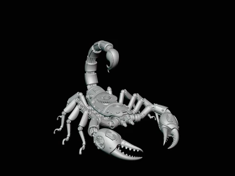 Brass Clockwork Scorpion Statue Design 2 - 3D Print Model 3D Print Model