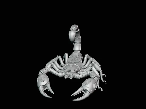 Brass Clockwork Scorpion Statue Design 2 - 3D Print Model 3D Print Model