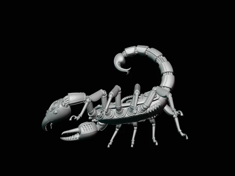 Brass Clockwork Scorpion Statue Design 2 - 3D Print Model 3D Print Model