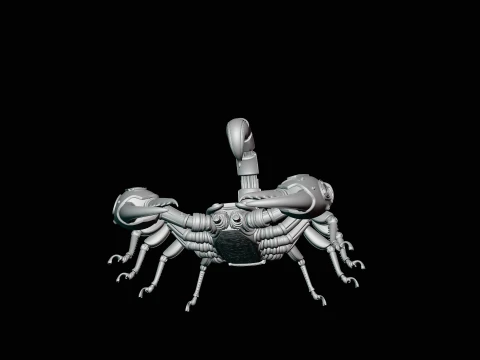 Brass Clockwork Scorpion Statue Design 2 - 3D Print Model 3D Print Model