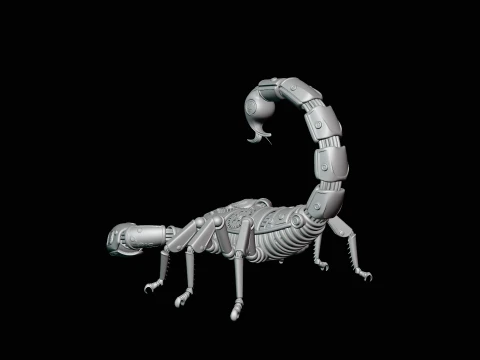 Brass Clockwork Scorpion Statue Design 3 - 3D Print Model 3D Print Model