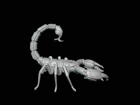 Brass Clockwork Scorpion Statue Design 3 - 3D Print Model 3D Print Model