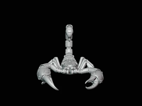 Brass Clockwork Scorpion Statue Design 3 - 3D Print Model 3D Print Model