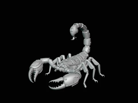 Brass Clockwork Scorpion Statue Design 3 - 3D Print Model 3D Print Model