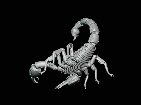 Brass Clockwork Scorpion Statue Design 3 - 3D Print Model 3D Print Model