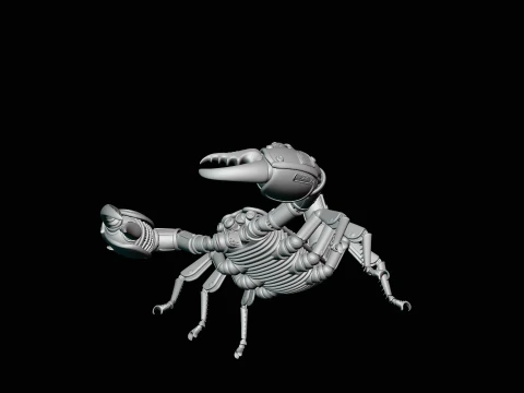Brass Clockwork Scorpion Statue Design 3 - 3D Print Model 3D Print Model