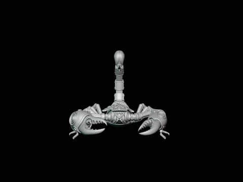 Brass Clockwork Scorpion Statue Design 4 - 3D Print Model 3D Print Model