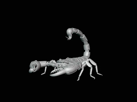 Brass Clockwork Scorpion Statue Design 4 - 3D Print Model 3D Print Model