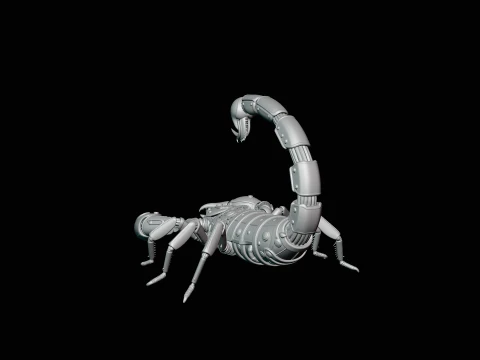 Brass Clockwork Scorpion Statue Design 4 - 3D Print Model 3D Print Model