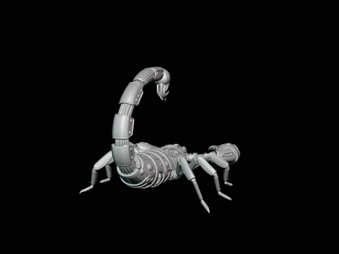 Brass Clockwork Scorpion Statue Design 4 - 3D Print Model 3D Print Model