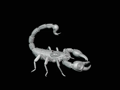 Brass Clockwork Scorpion Statue Design 4 - 3D Print Model 3D Print Model