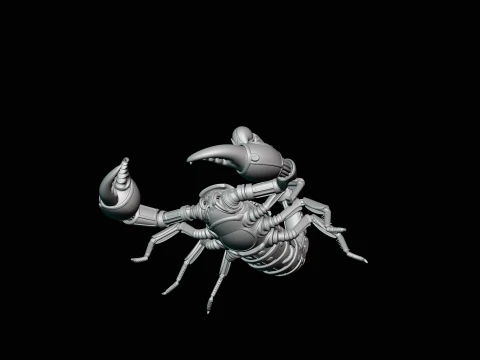 Brass Clockwork Scorpion Statue Design 4 - 3D Print Model 3D Print Model