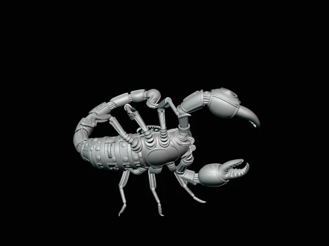 Brass Clockwork Scorpion Statue Design 4 - 3D Print Model 3D Print Model