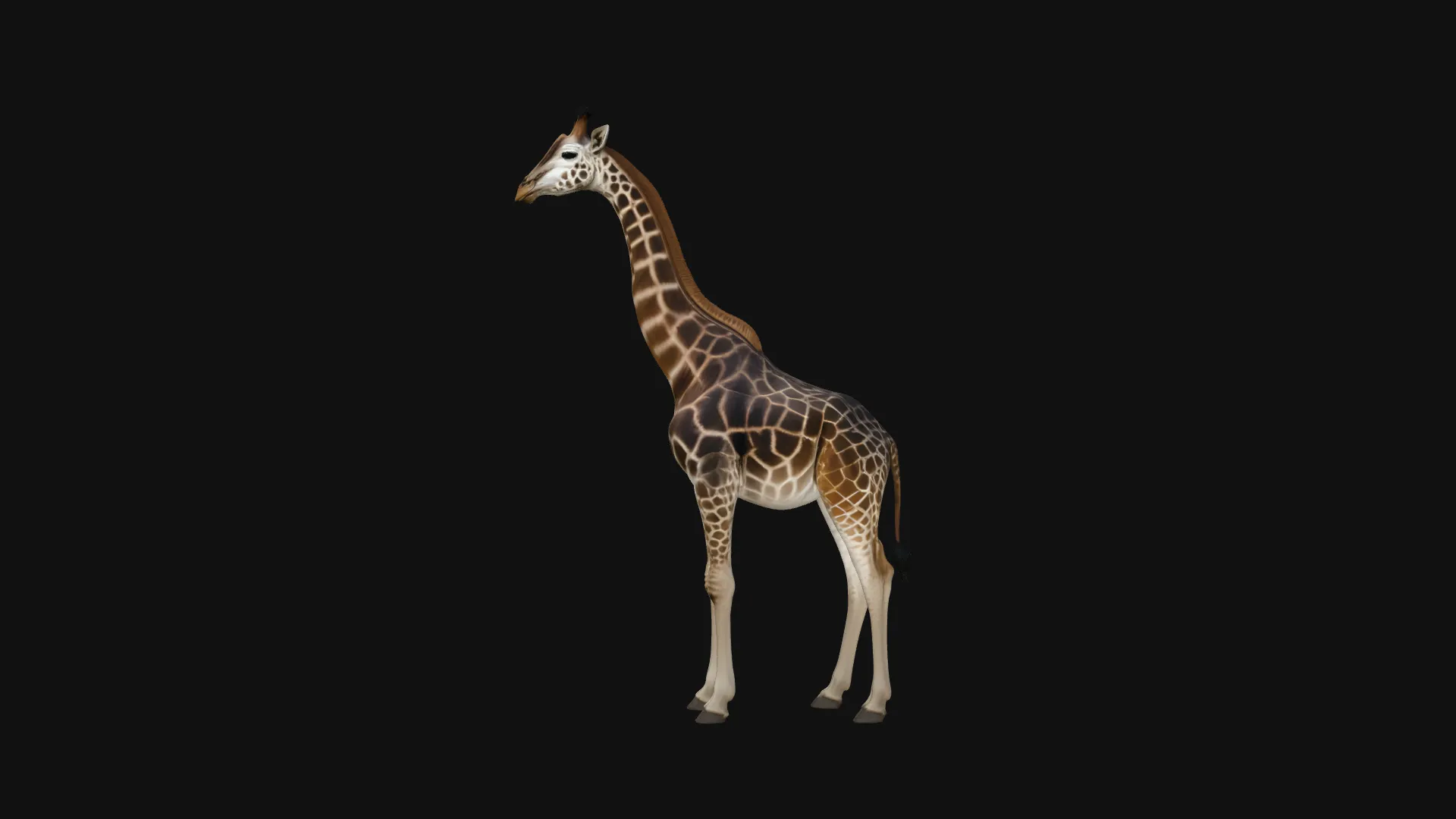 Standing Giraffe Statue Design 1 - 3D Print Model 3D Print Model .c4d .max .obj .3ds .fbx .stl .blend 