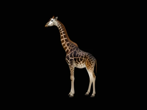 Standing Giraffe Statue Design 1 - 3D Print Model 3Dプリントモデル