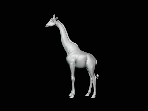 Standing Giraffe Statue Design 1 - 3D Print Model 3D Print Model