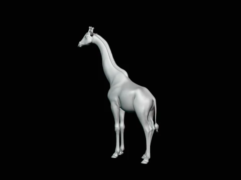 Standing Giraffe Statue Design 1 - 3D Print Model 3D Print Model