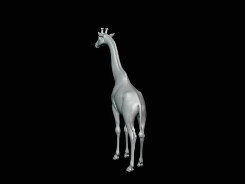 Standing Giraffe Statue Design 1 - 3D Print Model 3D Print Model