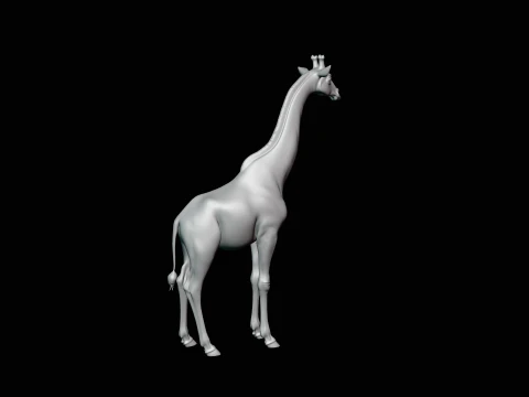 Standing Giraffe Statue Design 1 - 3D Print Model 3D Print Model