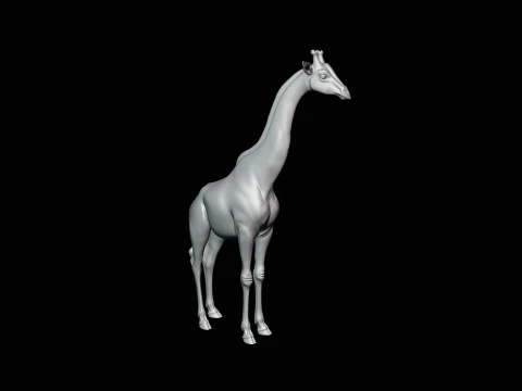 Standing Giraffe Statue Design 1 - 3D Print Model 3D Print Model
