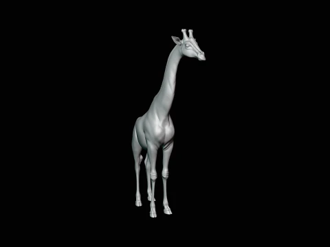 Standing Giraffe Statue Design 1 - 3D Print Model 3D Print Model