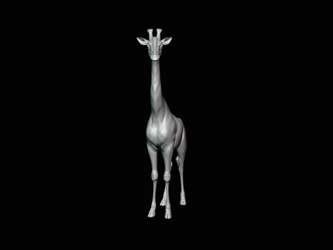 Standing Giraffe Statue Design 1 - 3D Print Model 3D Print Model