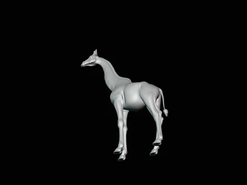 Standing Giraffe Statue Design 1 - 3D Print Model 3D Print Model