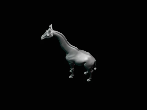 Standing Giraffe Statue Design 1 - 3D Print Model 3D Print Model