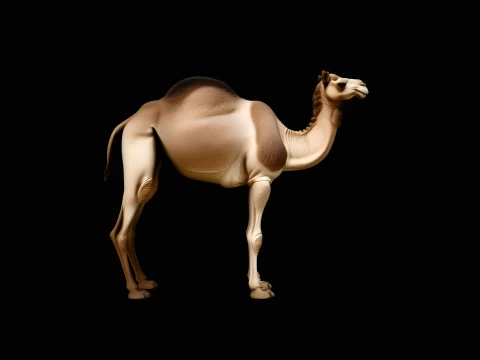 Dromedary Camel Statue Design 1 - 3D Print Model Modelo de impresión 3D