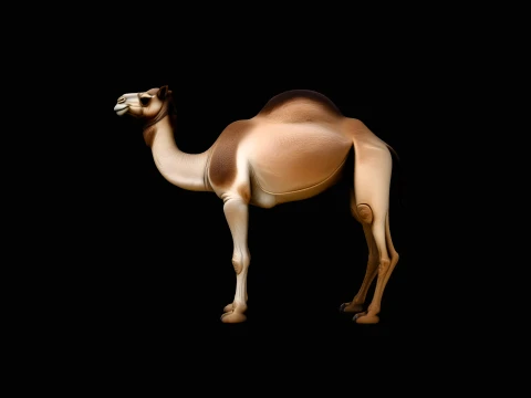 Dromedary Camel Statue Design 2 - 3D Print Model 3D Print Model