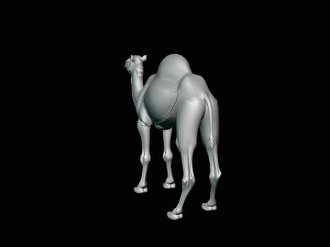Dromedary Camel Statue Design 2 - 3D Print Model 3D Print Model