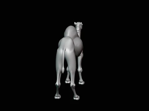 Dromedary Camel Statue Design 2 - 3D Print Model 3D Print Model
