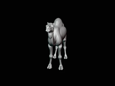 Dromedary Camel Statue Design 2 - 3D Print Model 3D Print Model