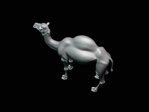 Dromedary Camel Statue Design 2 - 3D Print Model 3D Print Model